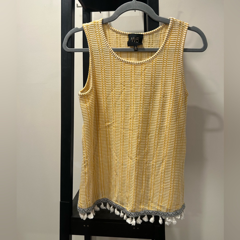 17.   W5 Yellow Tank Top with Stylish Design